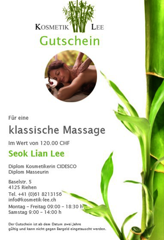 Erleben Sie pure Entspannung: Gutschein für eine wohltuende Massage